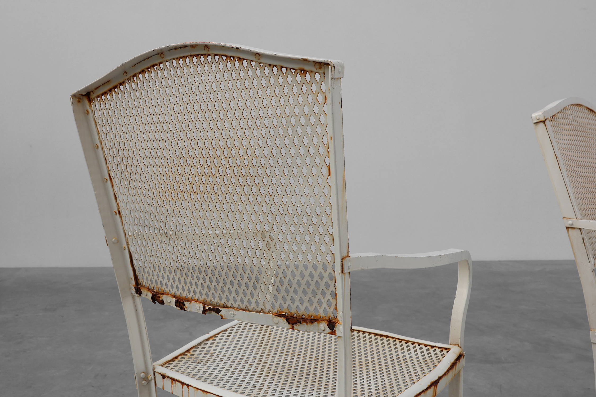 Set of 4 iron garden chairs by Gustave Serrurier-Bovy for Serrurier et Cie, 1903thumbnail